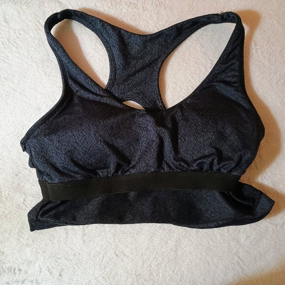 EUC: Rebel Sport Black Speckle Seamless Racerback Sports Bra - Picture 4 of 6